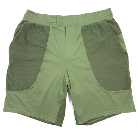 Lululemon Mens Elevated Shorts Size Small Technical Performance Gym Run Green - Picture 2 of 13